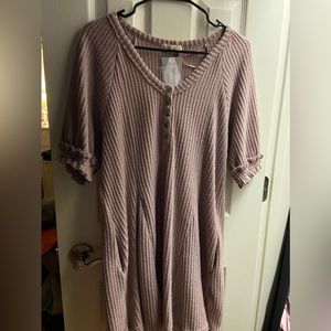 Purple Midi/Mini flare dress WITH POCKETS